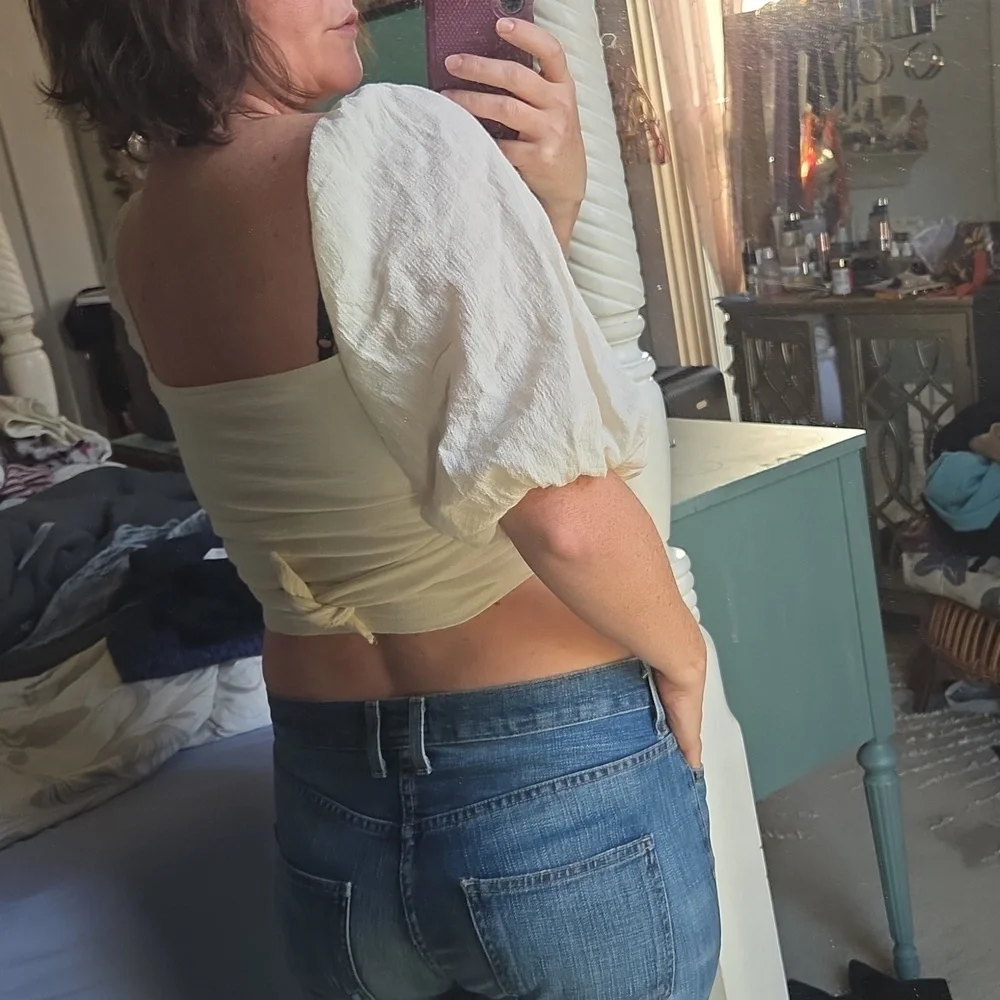 Jen's Pirate Booty For Free People Cream Wrap Top